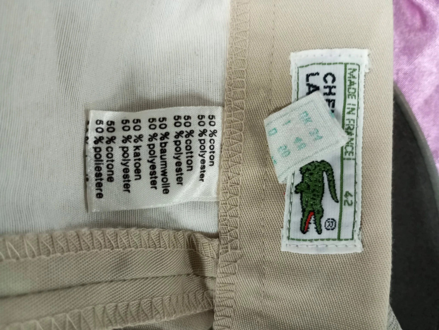 pantalón Lacoste caqui talla 42