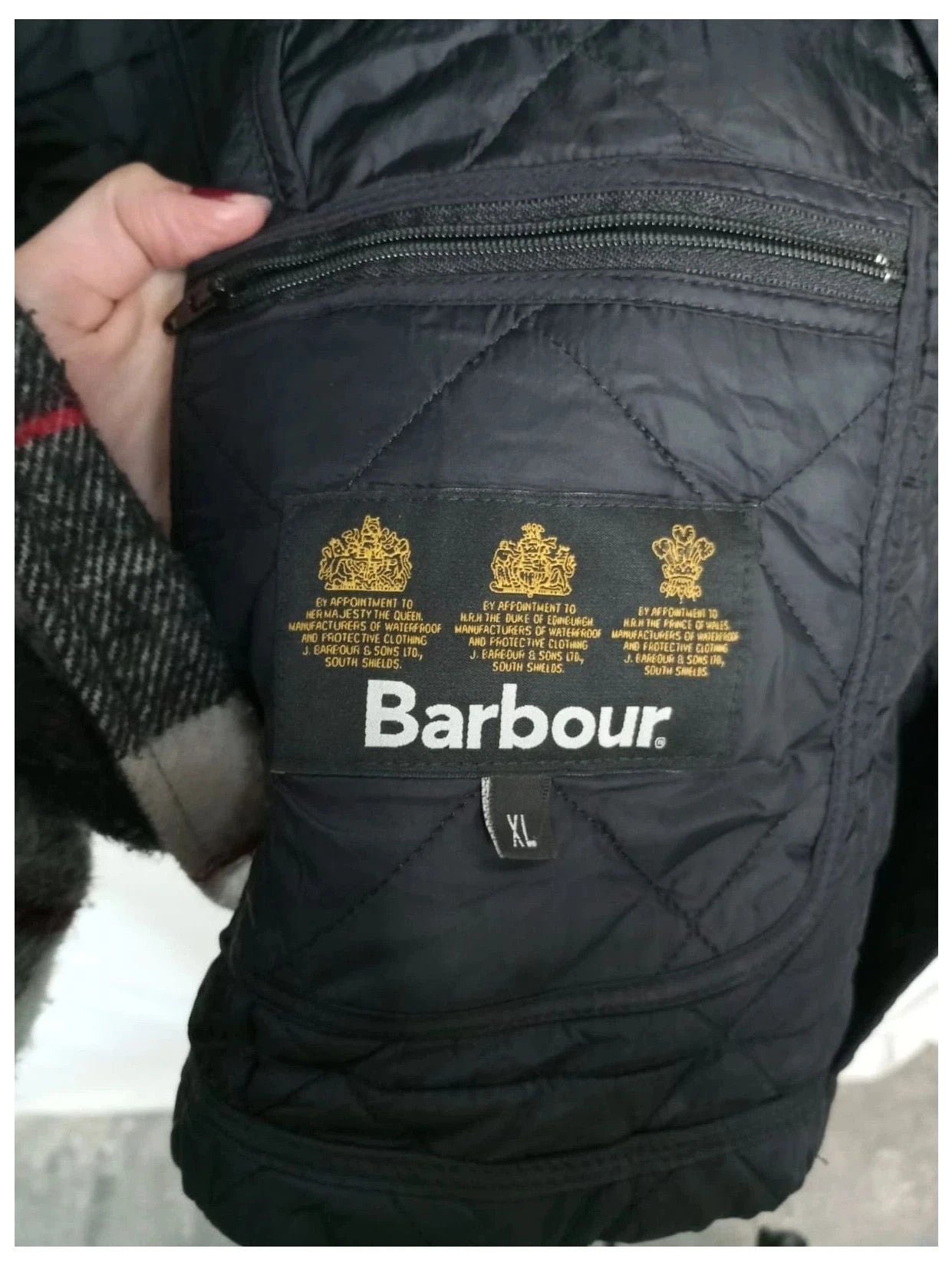 Chaqueta Barbour negra talla XL. Modelo Ariel moto