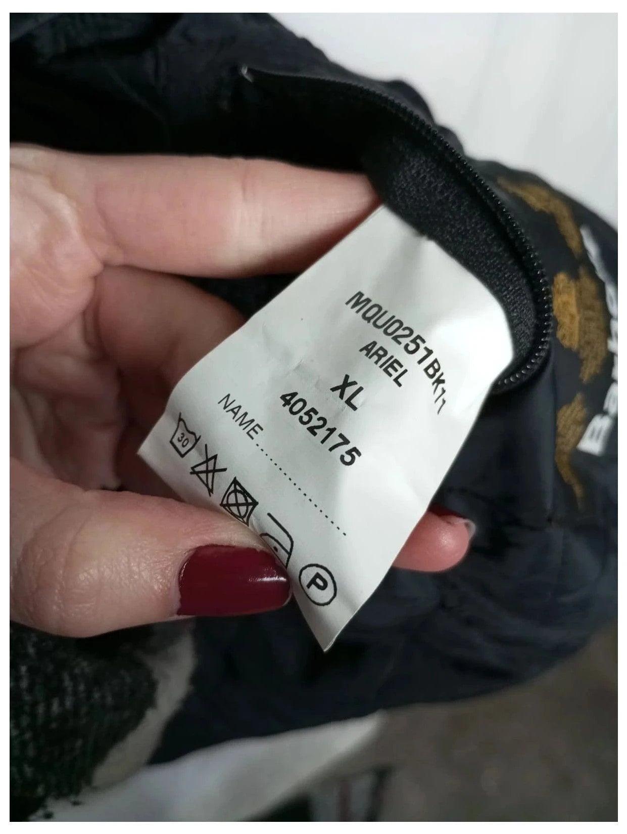 Chaqueta Barbour negra talla XL. Modelo Ariel moto