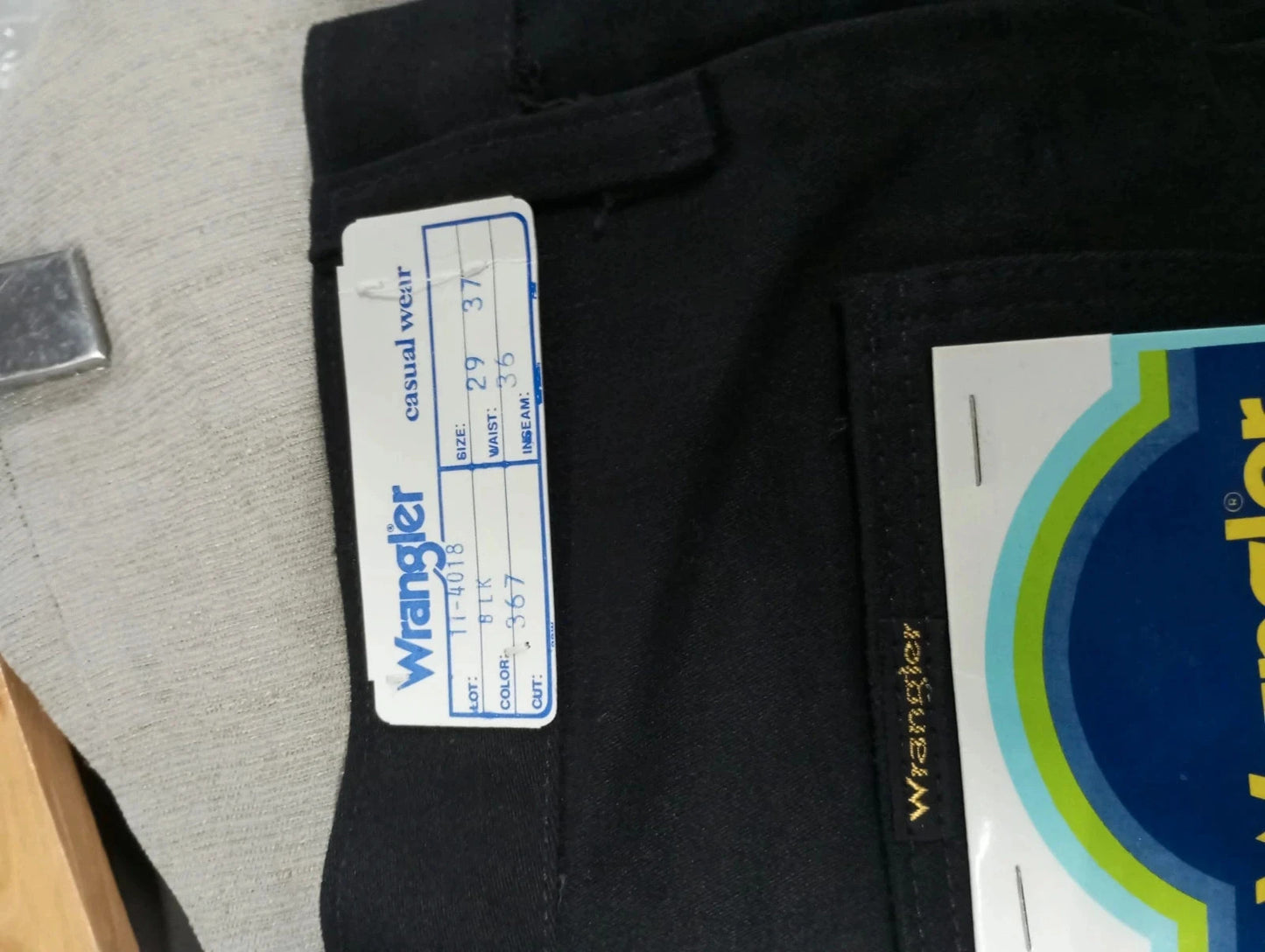 pantalón wrangler deadstock bluebell años 70s negro 29x36