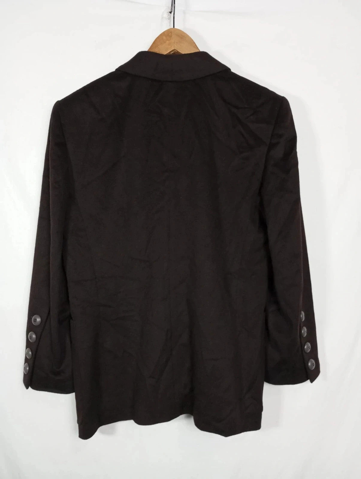 chaqueta marrón pura lana virgen escada talla 42.