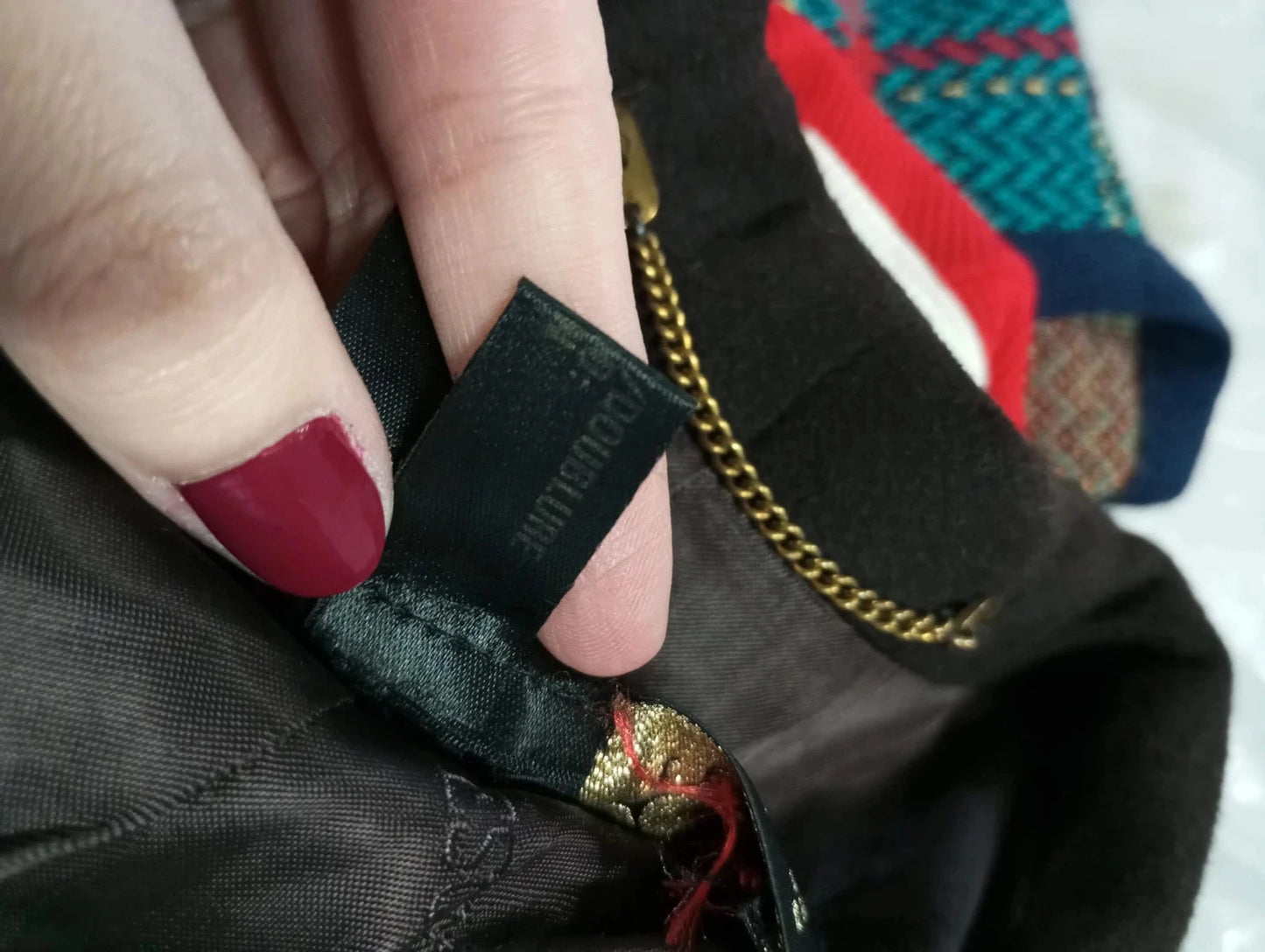chaqueta marrón pura lana virgen escada talla 42.