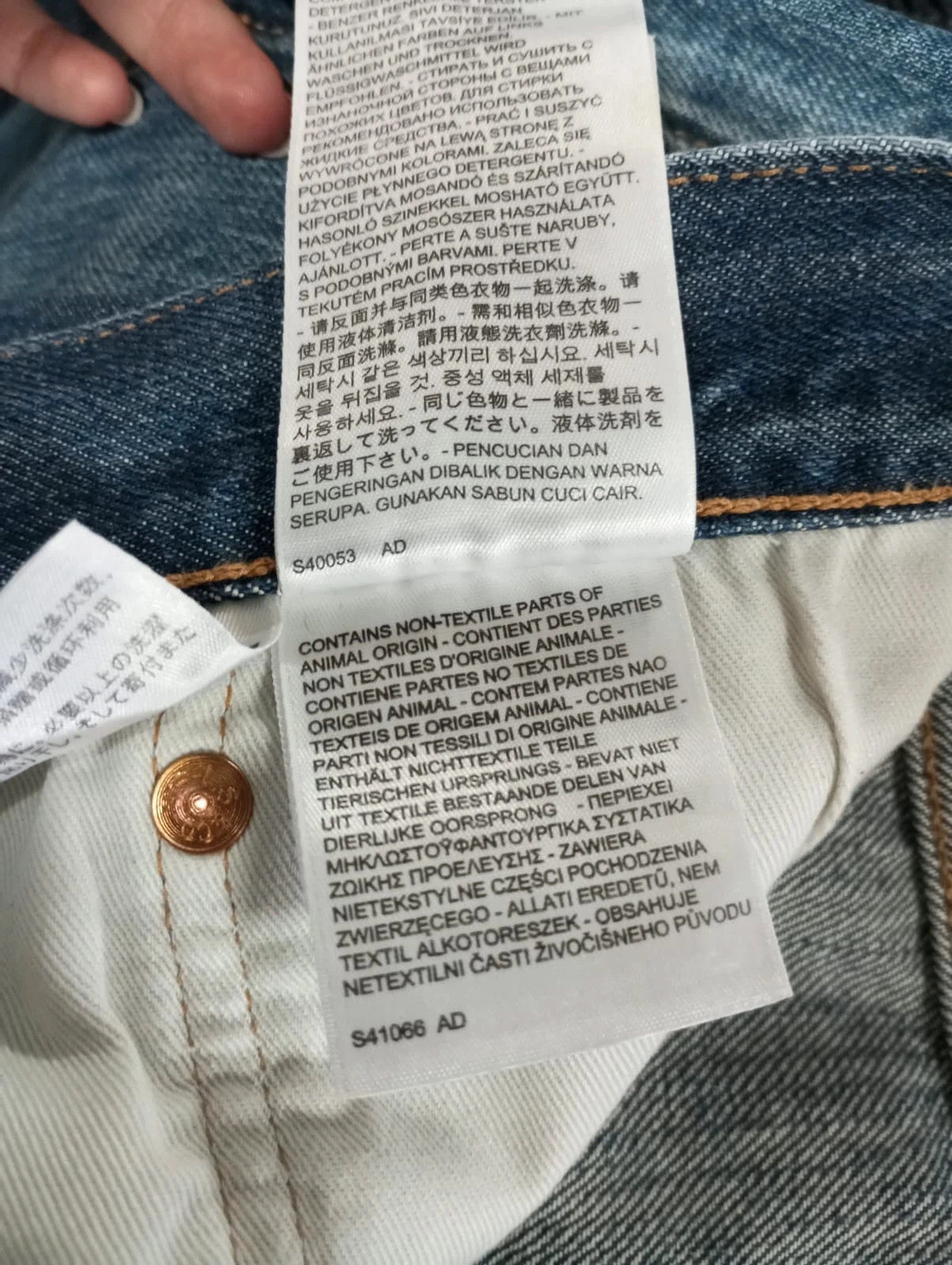 Levis azul 501 w38 l34 talla 48 pantalones vaqueros