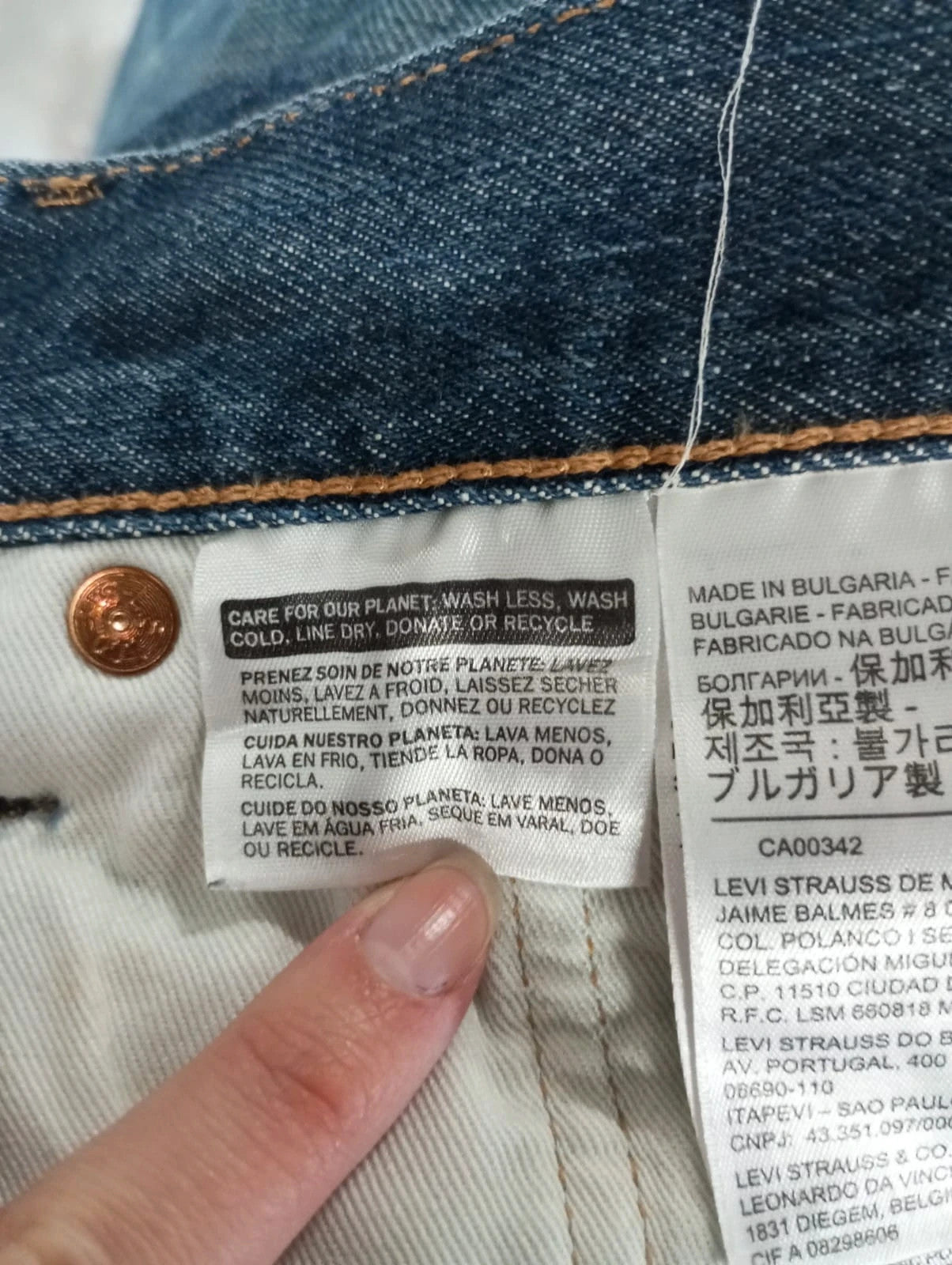 Levis azul 501 w38 l34 talla 48 pantalones vaqueros