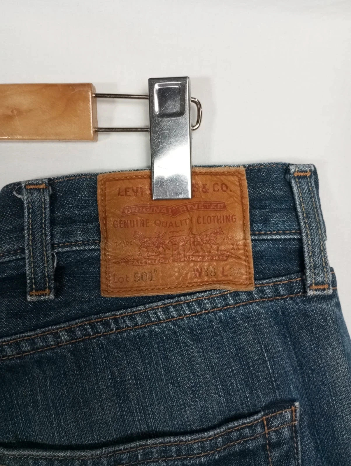 Levis azul 501 w38 l34 talla 48 pantalones vaqueros