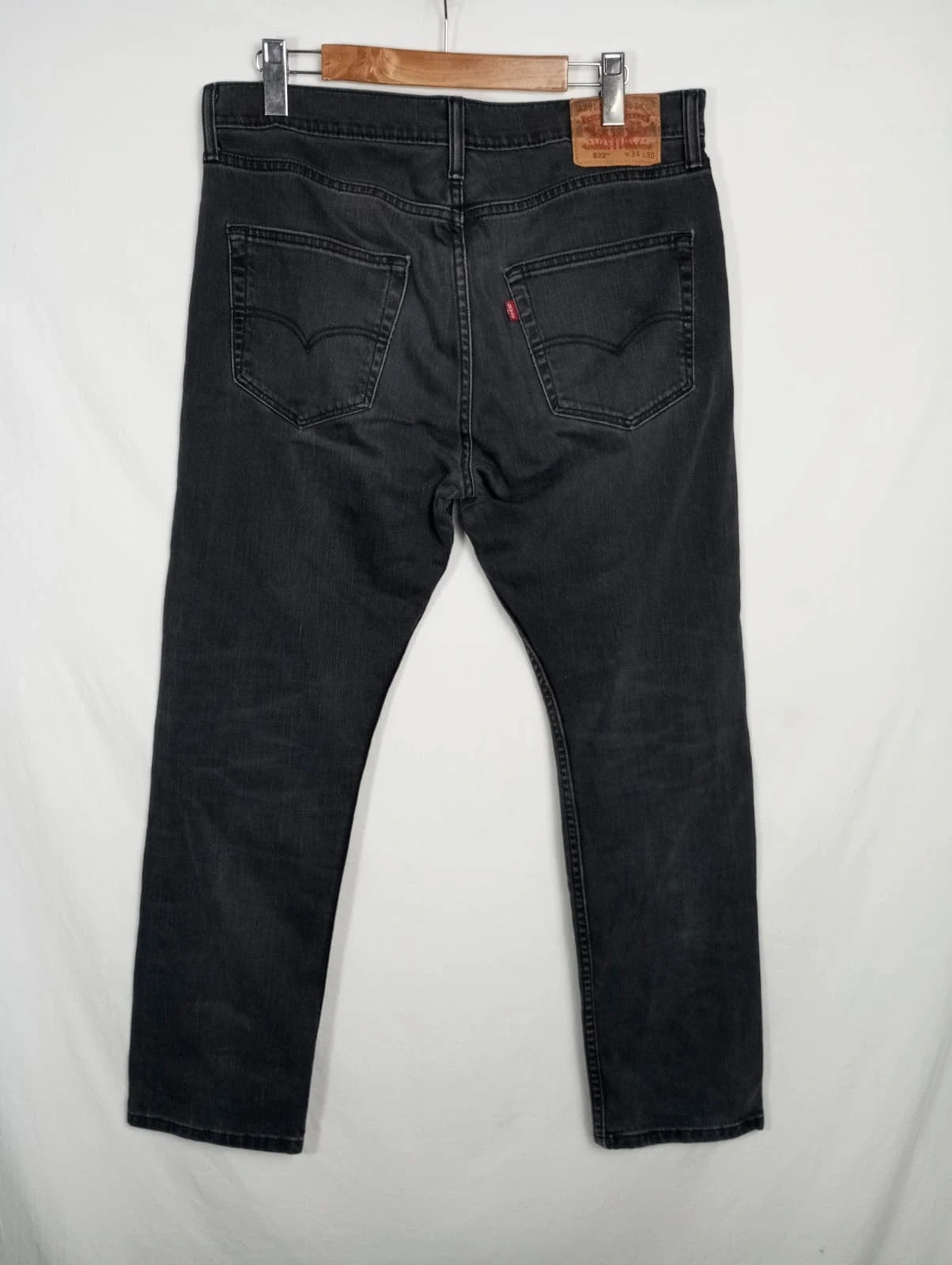 Levis negro 522 w34 l30 talla 44 pantalones vaqueros