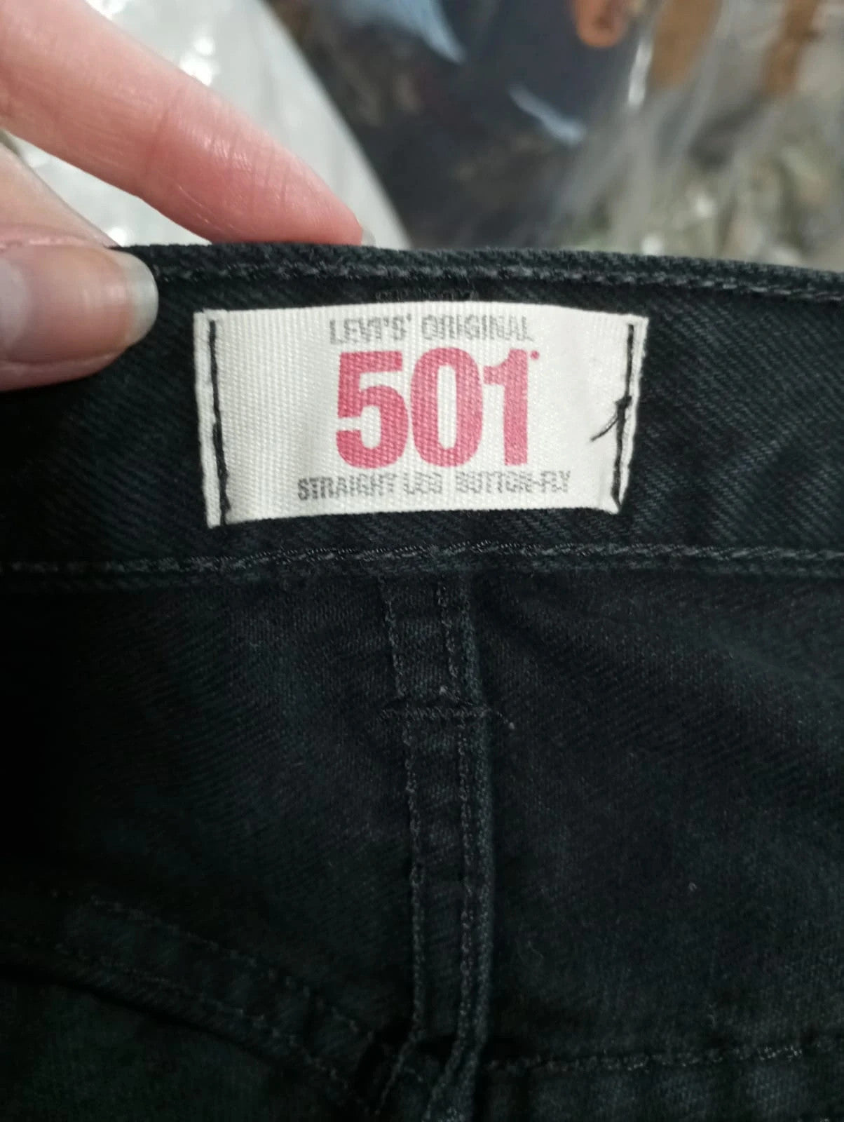 Levis negro 501 w36 l32 talla 46 pantalón vaquero