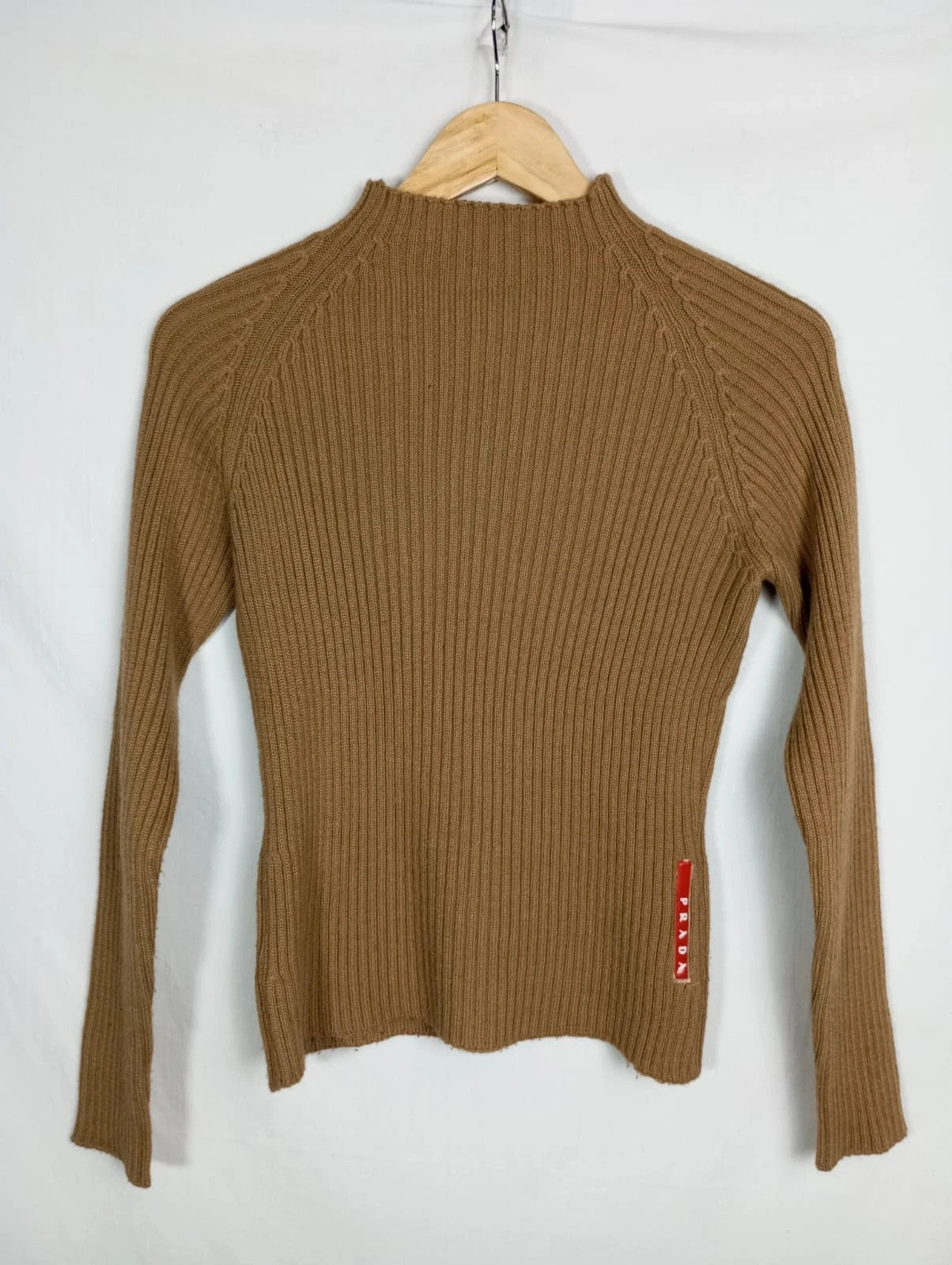 jersey vintage Prada color tostado talla s de lana merino