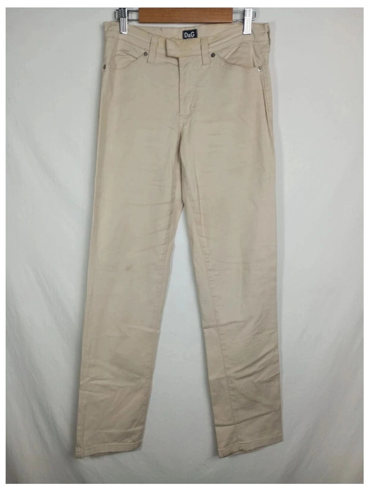 pantalón d&g beige talla 36