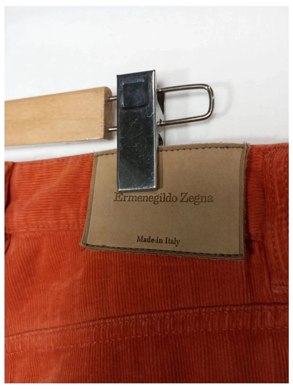pantalón pana color teja ermenegildo zegna