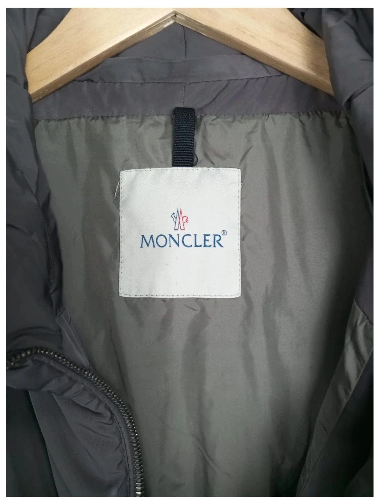 abrigo malva largo moncler talla m