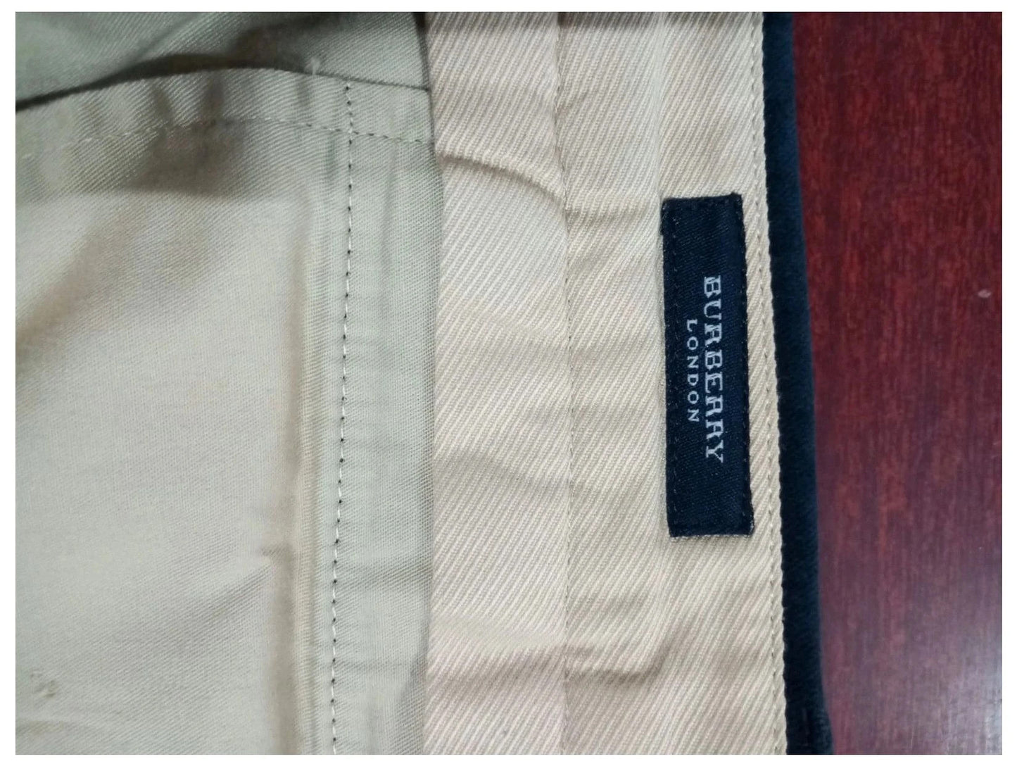 pantalón Burberry azul marino piel de melocotón talla 44 (o 50 italiana)