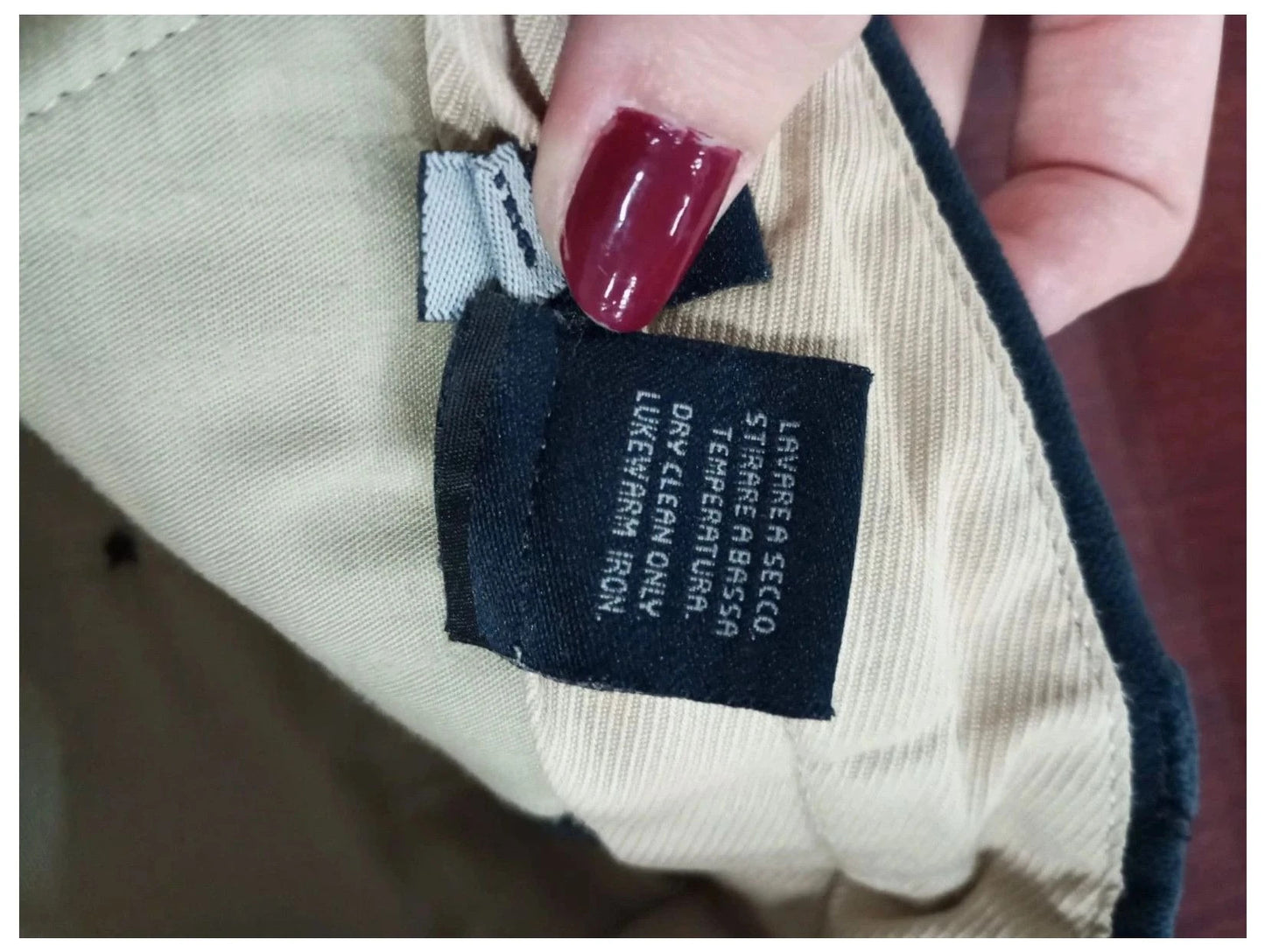pantalón Burberry azul marino piel de melocotón talla 44 (o 50 italiana)