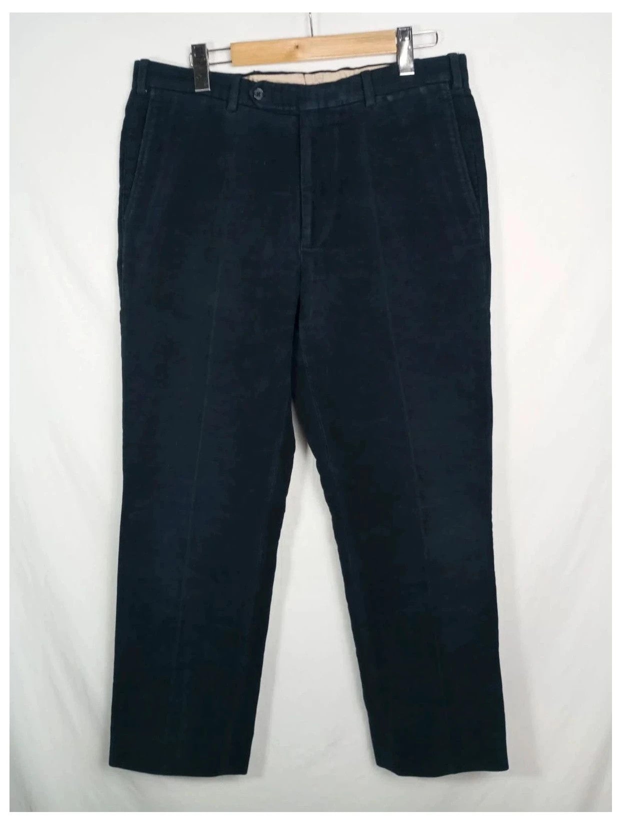 pantalón Burberry azul marino piel de melocotón talla 44 (o 50 italiana)