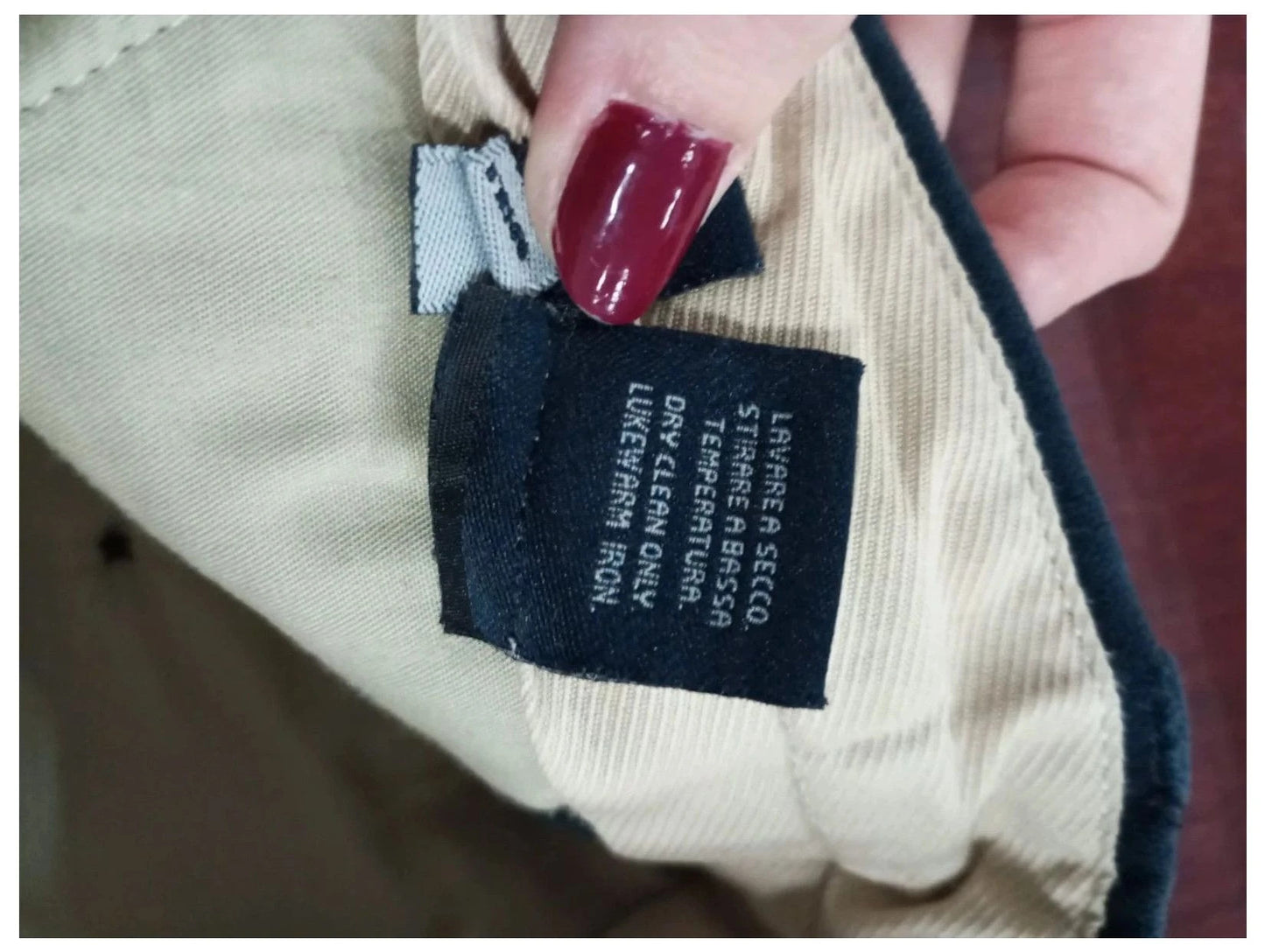 pantalón Burberry azul marino piel de melocotón talla 44 (o 50 italiana)