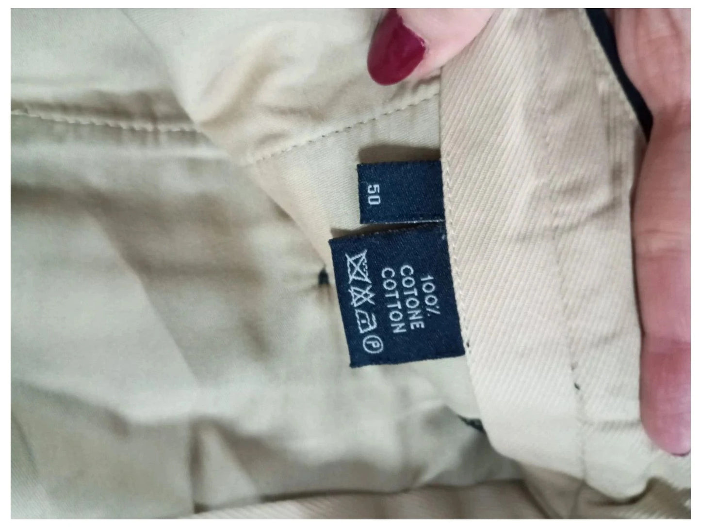 pantalón Burberry azul marino piel de melocotón talla 44 (o 50 italiana)