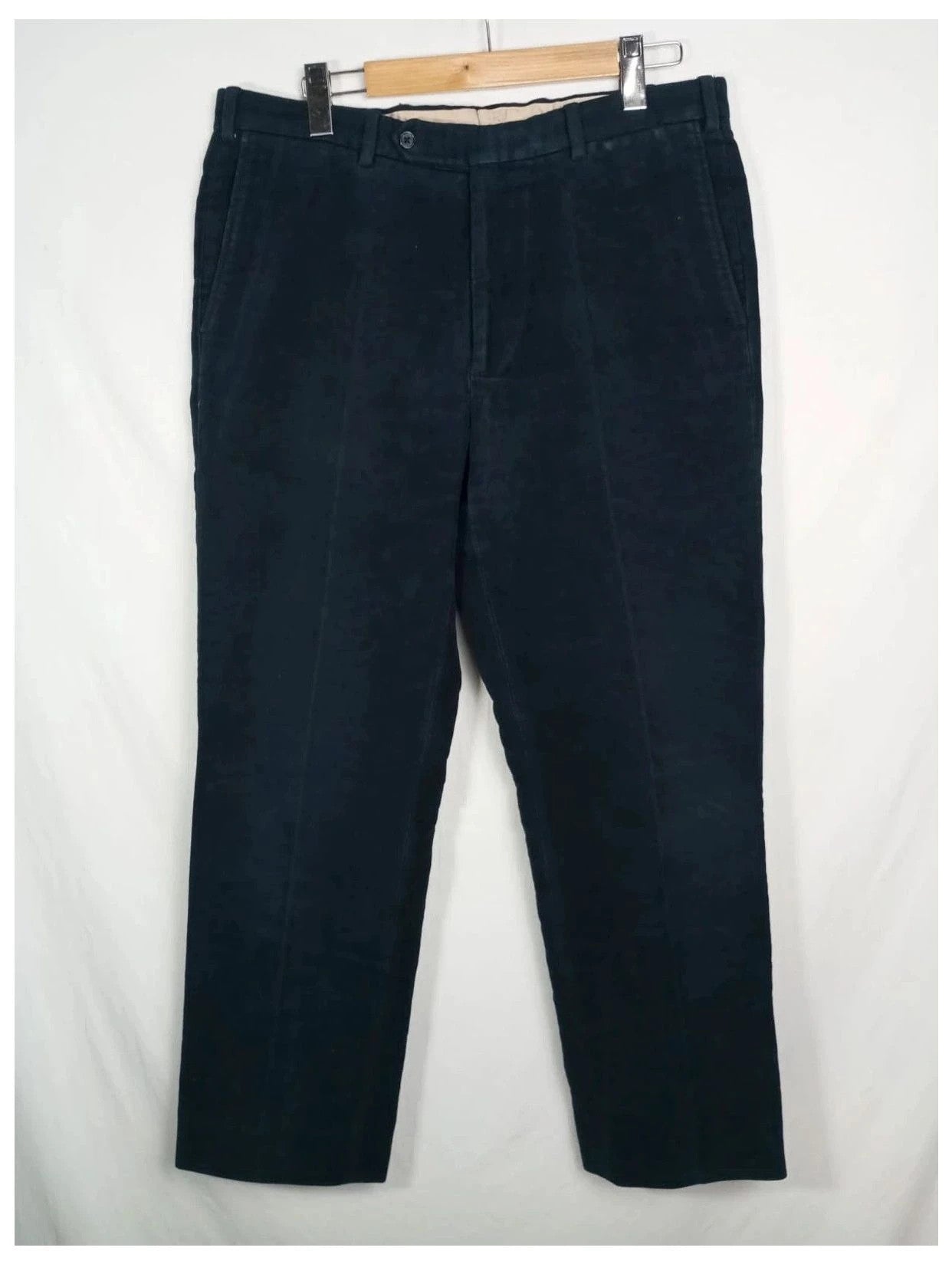 pantalón Burberry azul marino piel de melocotón talla 44 (o 50 italiana)