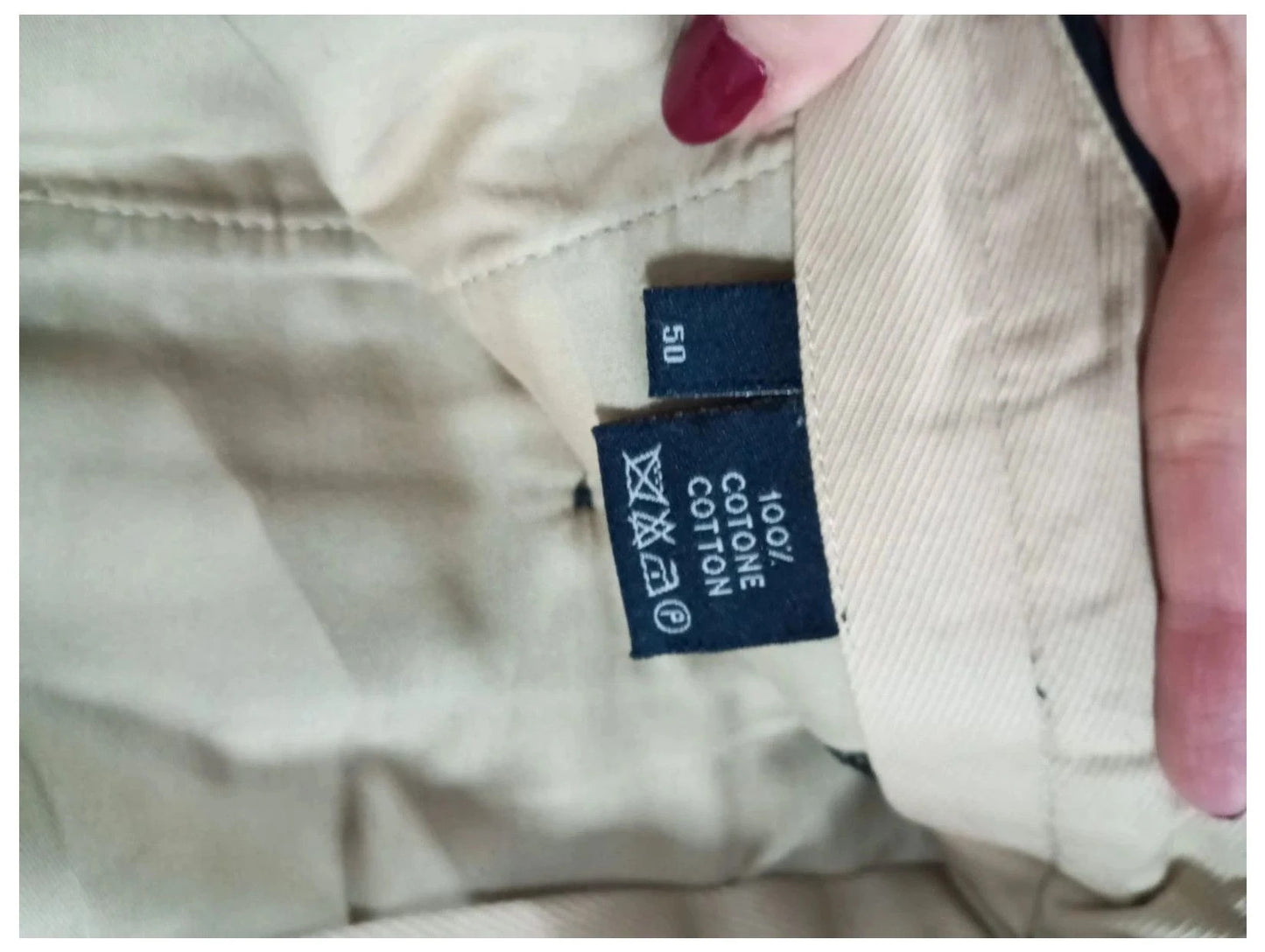 pantalón Burberry azul marino piel de melocotón talla 44 (o 50 italiana)