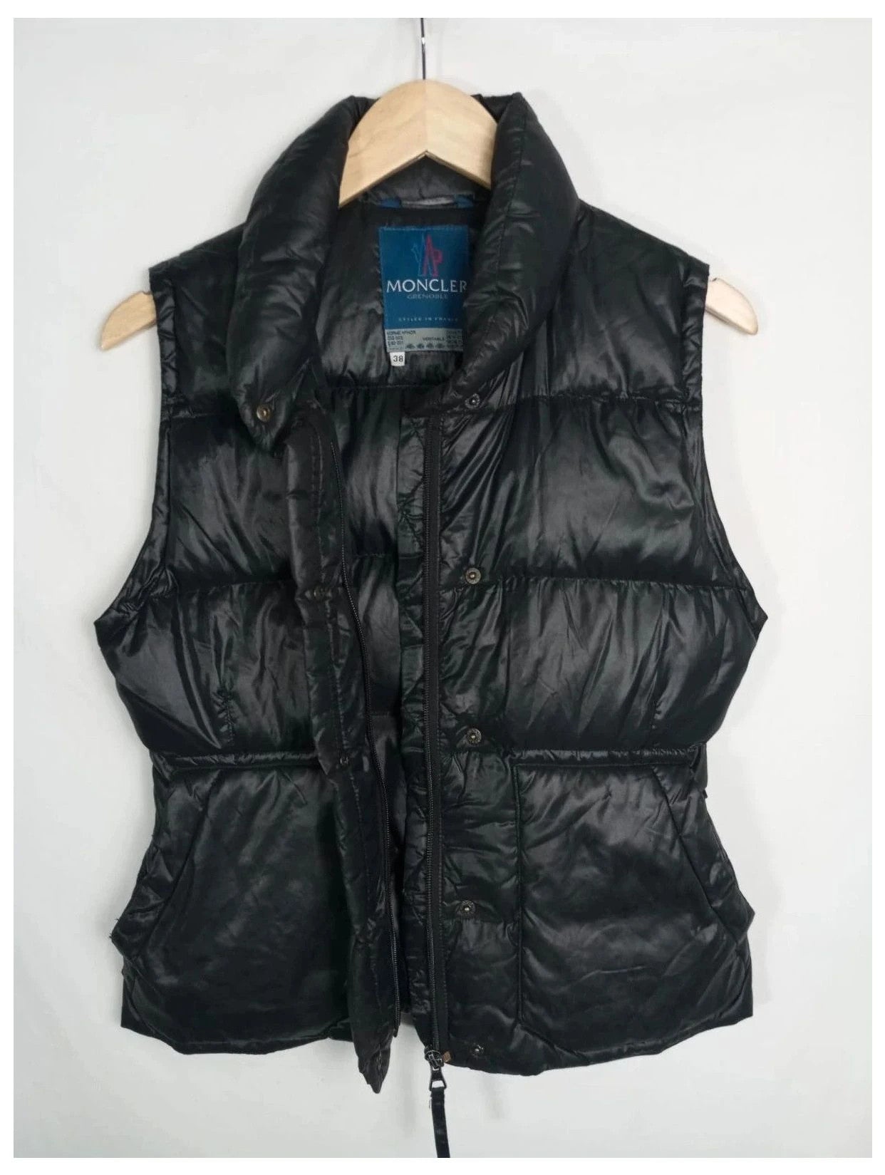 chaleco moncler azul marino talla 38