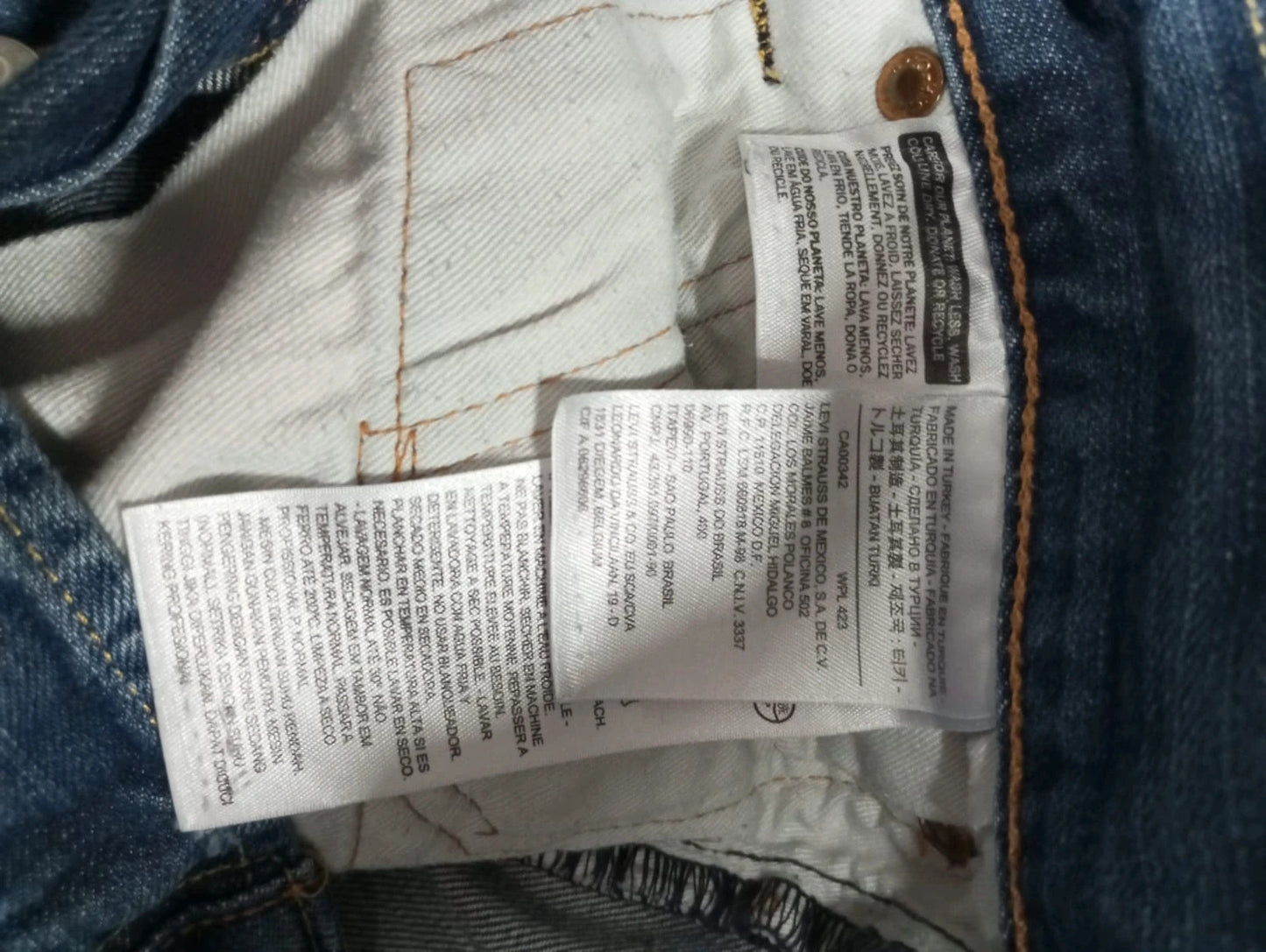 Levis azul 501 w36 l34 talla 46 pantalones vaqueros