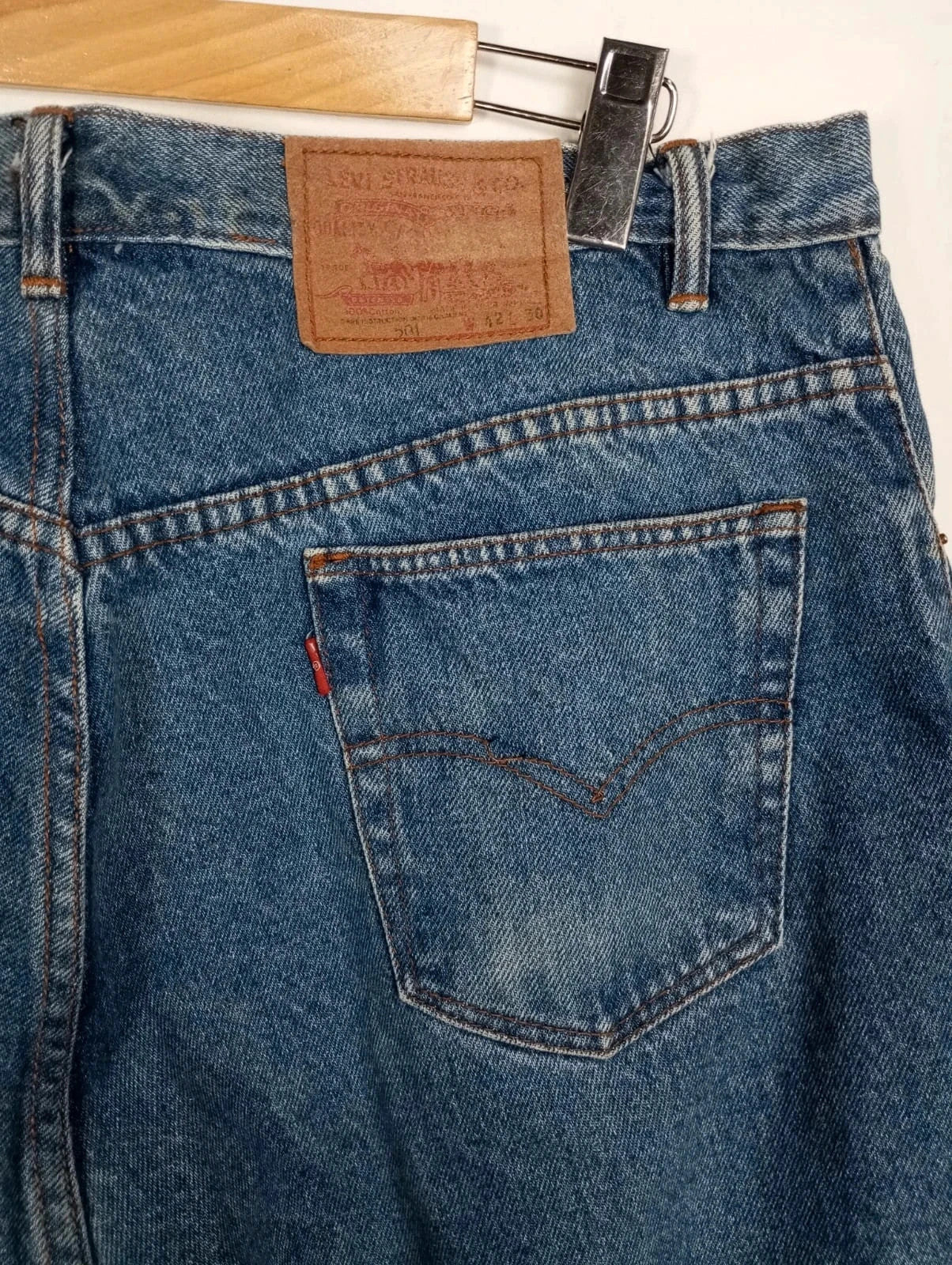 Levi's pantalón vaquero vintage azul 501 w42 l30 talla 50