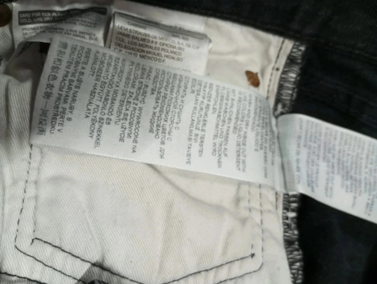 Levis negro501 w34 l34 talla 44 pantalones vaqueros