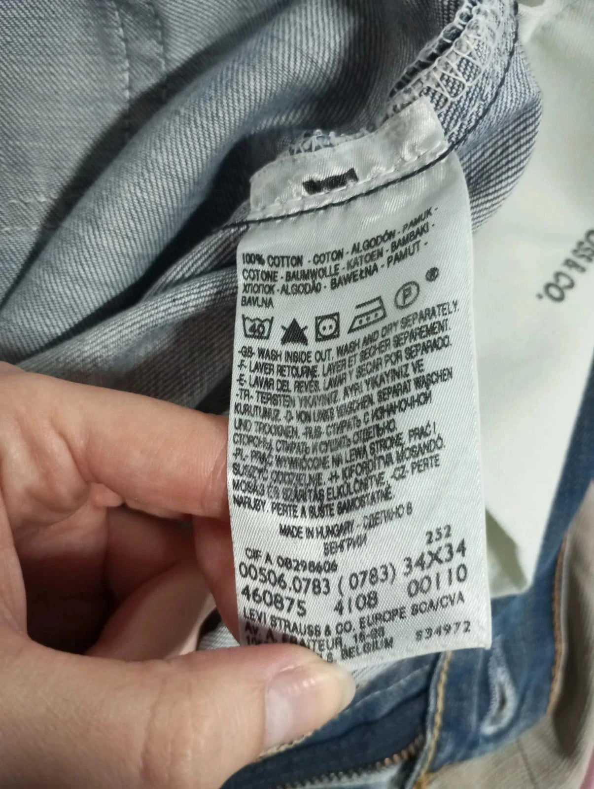 Levis azul 506 w34 l34 talla 44 pantalones vaqueros