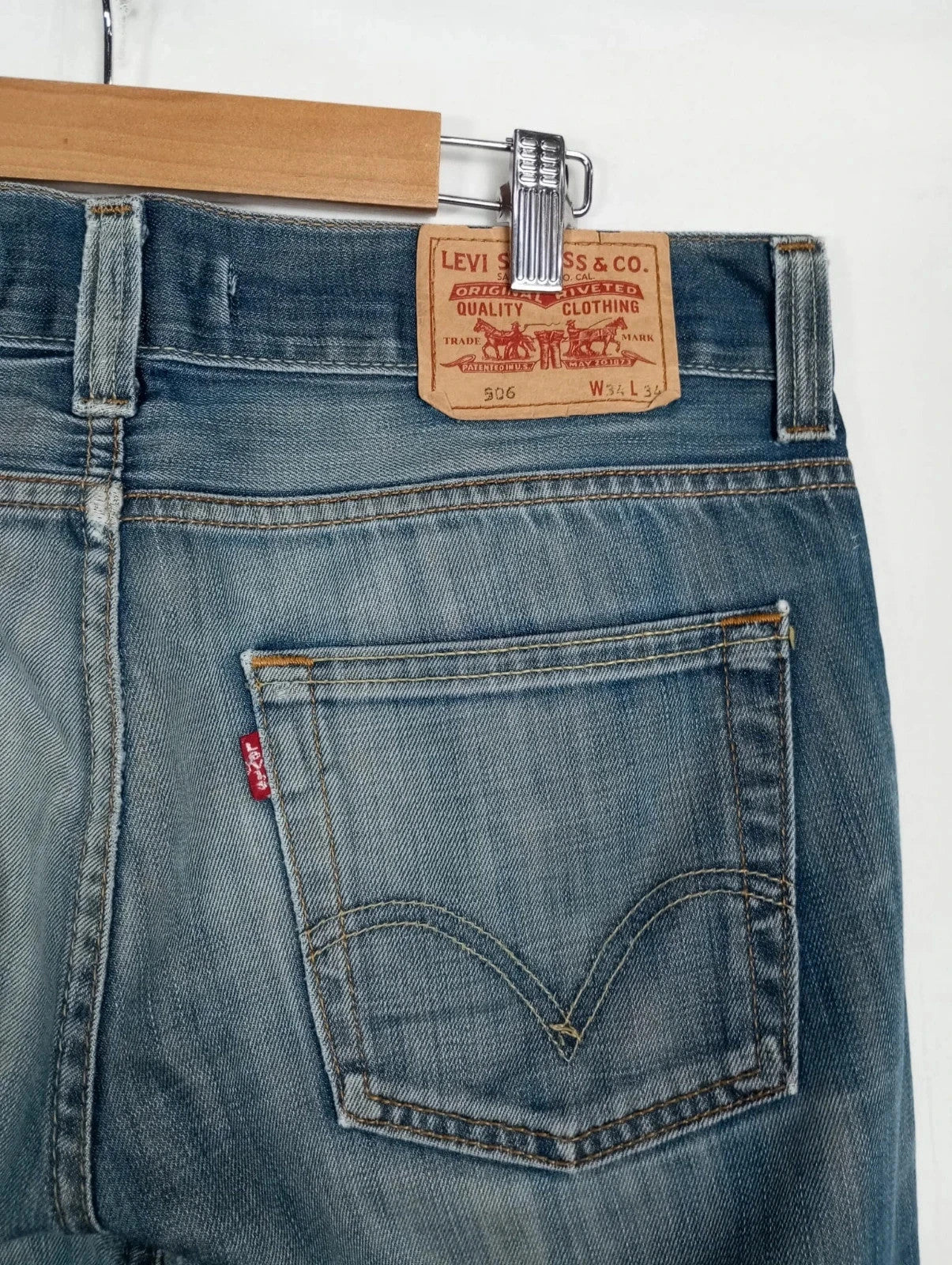 Levis azul 506 w34 l34 talla 44 pantalones vaqueros