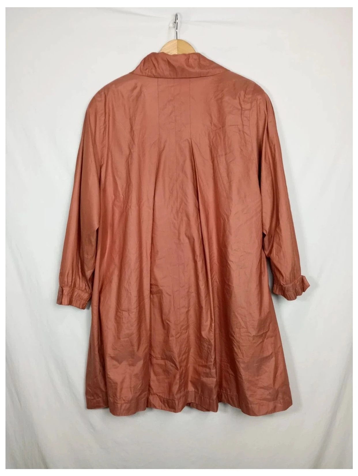 Gabardina vintage naranja coral salmón talla L