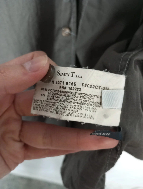 camisa manga larga armani marrón talla s