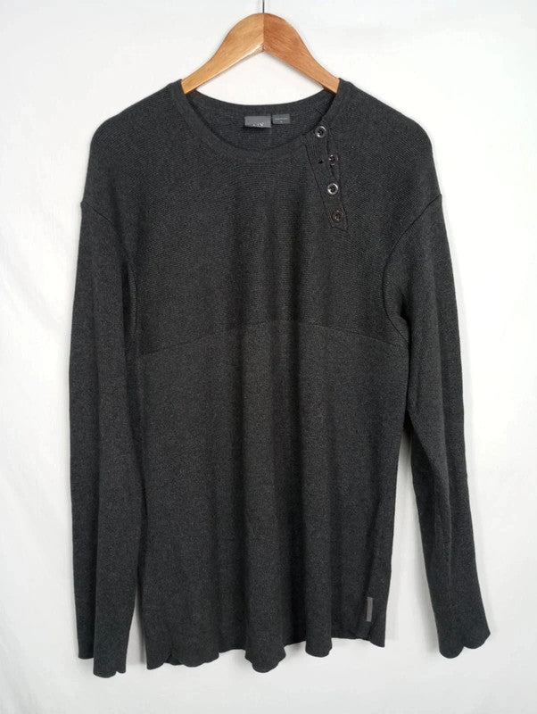 jersey Armani exchange gris con detalle de botones talla L