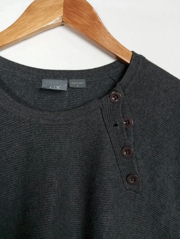 jersey Armani exchange gris con detalle de botones talla L