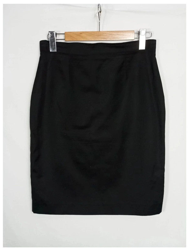 falda negra max Mara talla 42 algodón