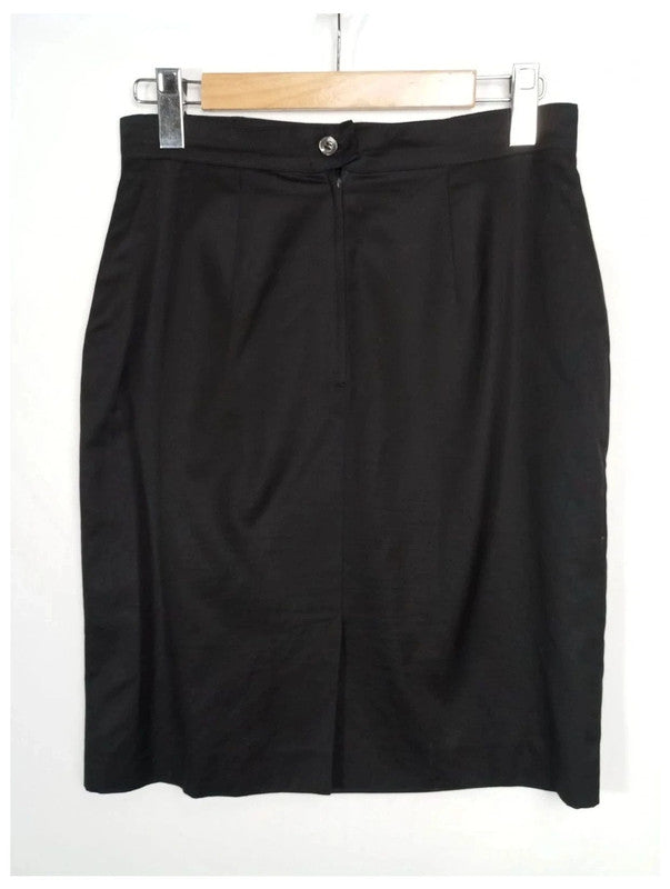 falda negra max Mara talla 42 algodón
