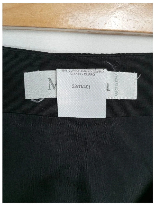 falda negra max Mara talla 42 algodón