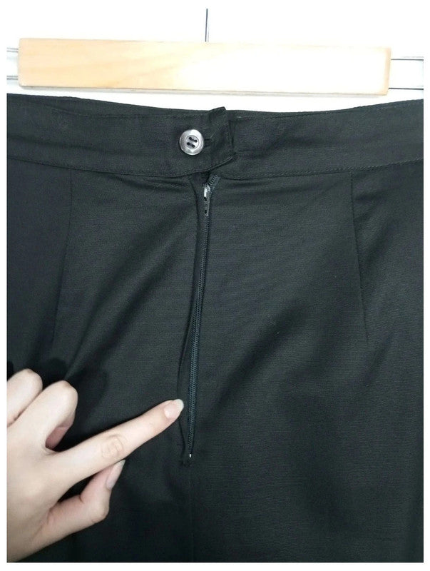 falda negra max Mara talla 42 algodón