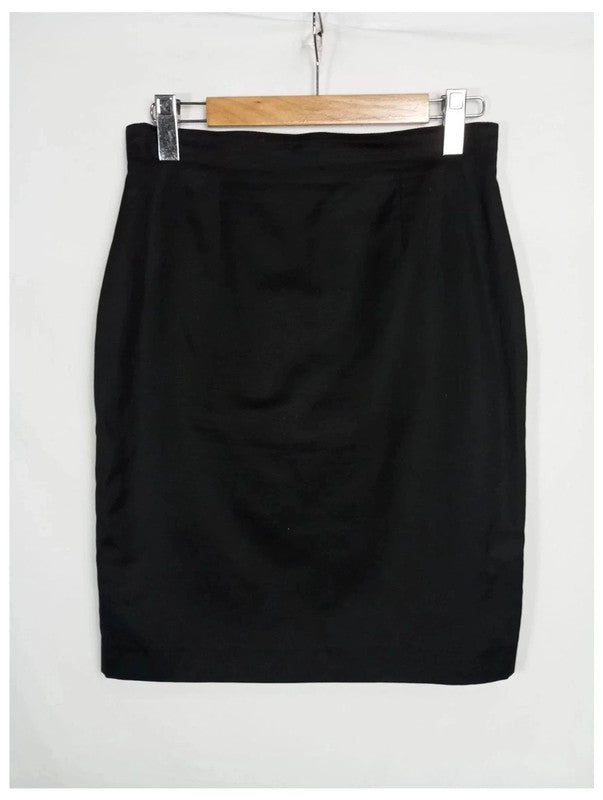 falda negra max Mara talla 42 algodón