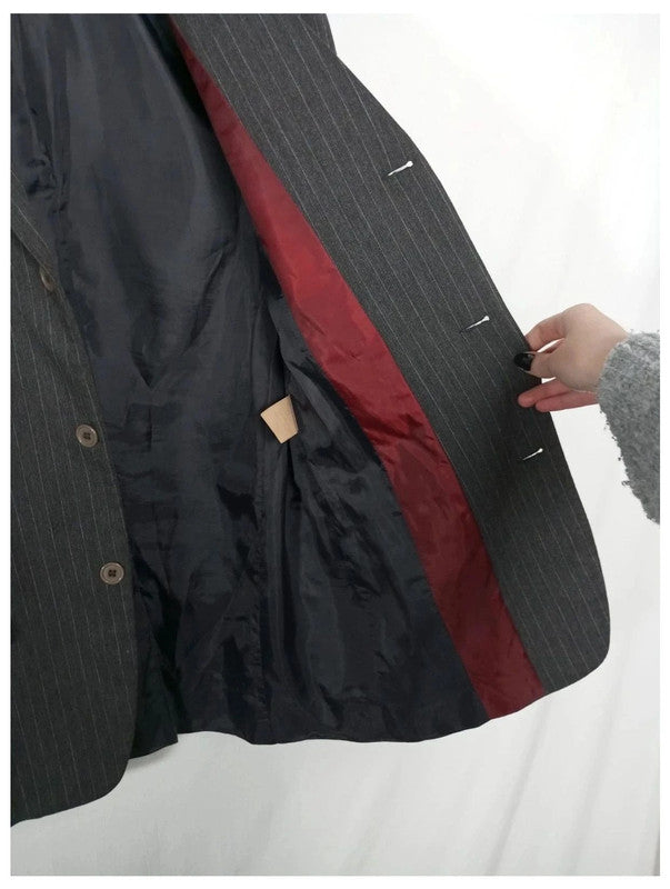 Americana fendi talla XL rayas corte de traje blazer oversize