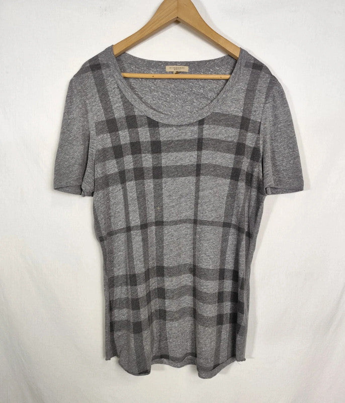Camiseta manga corta cuadros grises Burberry talla XL