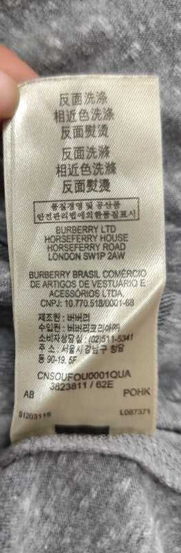 Camiseta manga corta cuadros grises Burberry talla XL