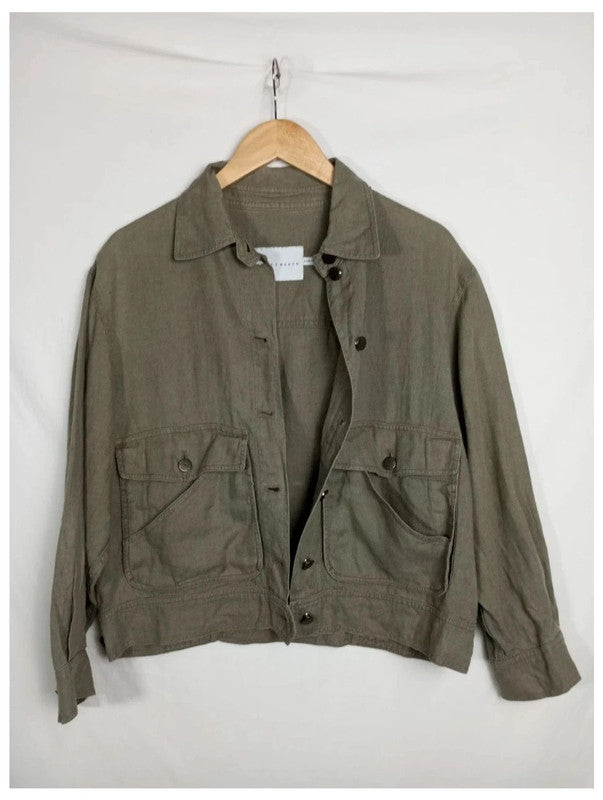 Chaqueta de lino crop talla 40 pennyblack
