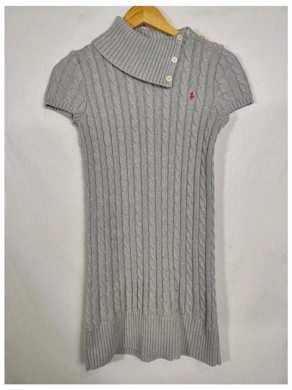Vestido Jersey manga corta gris Ralph Lauren talla 12/14 años.