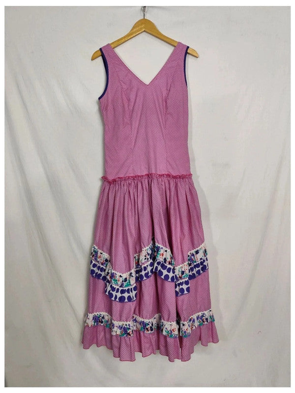Vestido de lunares fiesta verano rosa vintage tradicional español Sevillana gitana feria de abril