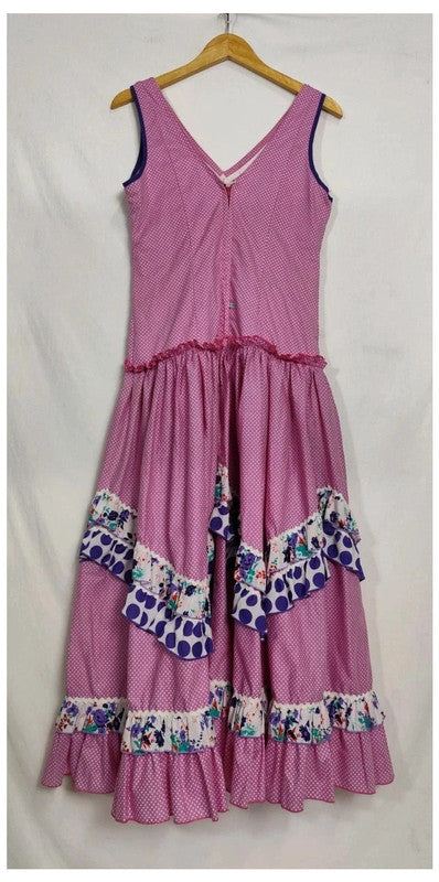 Vestido de lunares fiesta verano rosa vintage tradicional español Sevillana gitana feria de abril