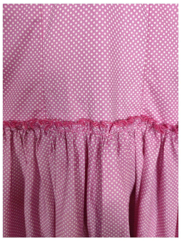 Vestido de lunares fiesta verano rosa vintage tradicional español Sevillana gitana feria de abril