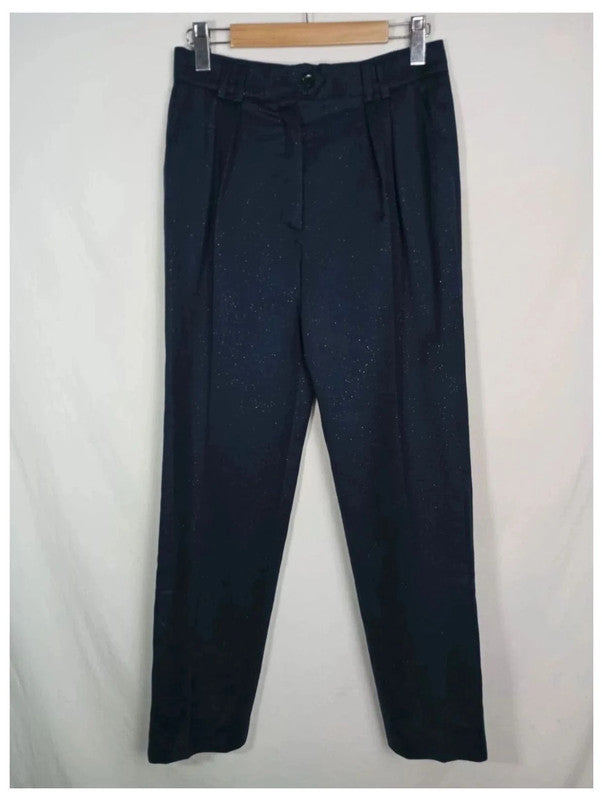 pantalón escada azul oscuro con purpurina talla 38