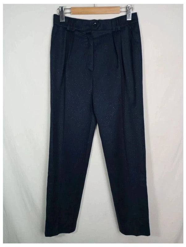 pantalón escada azul oscuro con purpurina talla 38