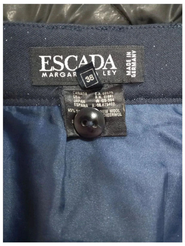 pantalón escada azul oscuro con purpurina talla 38