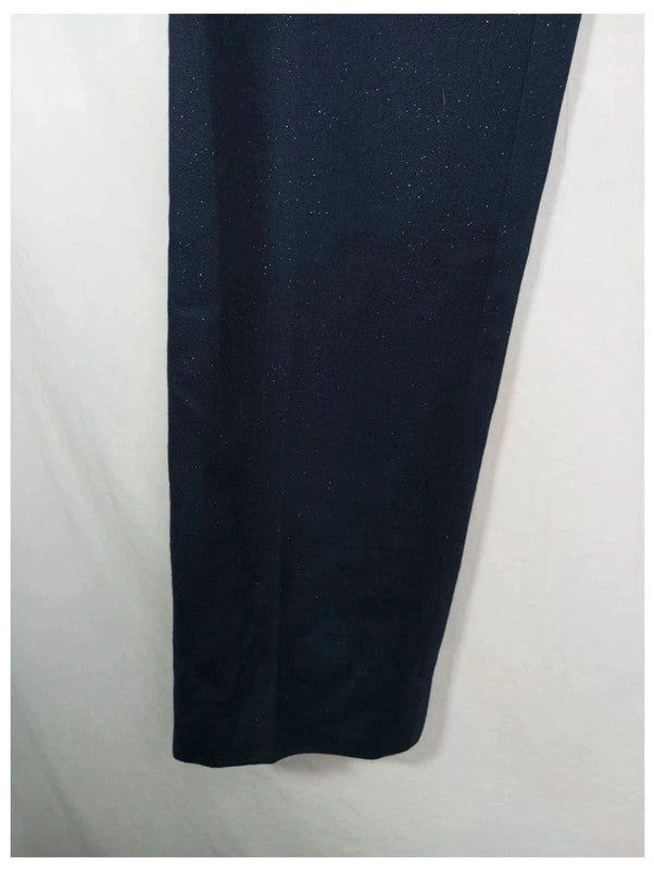 pantalón escada azul oscuro con purpurina talla 38