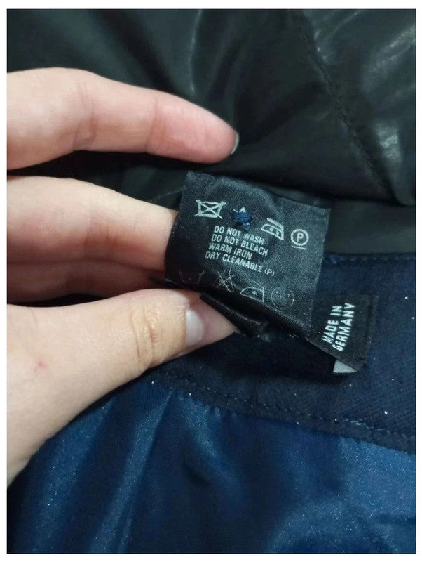 pantalón escada azul oscuro con purpurina talla 38